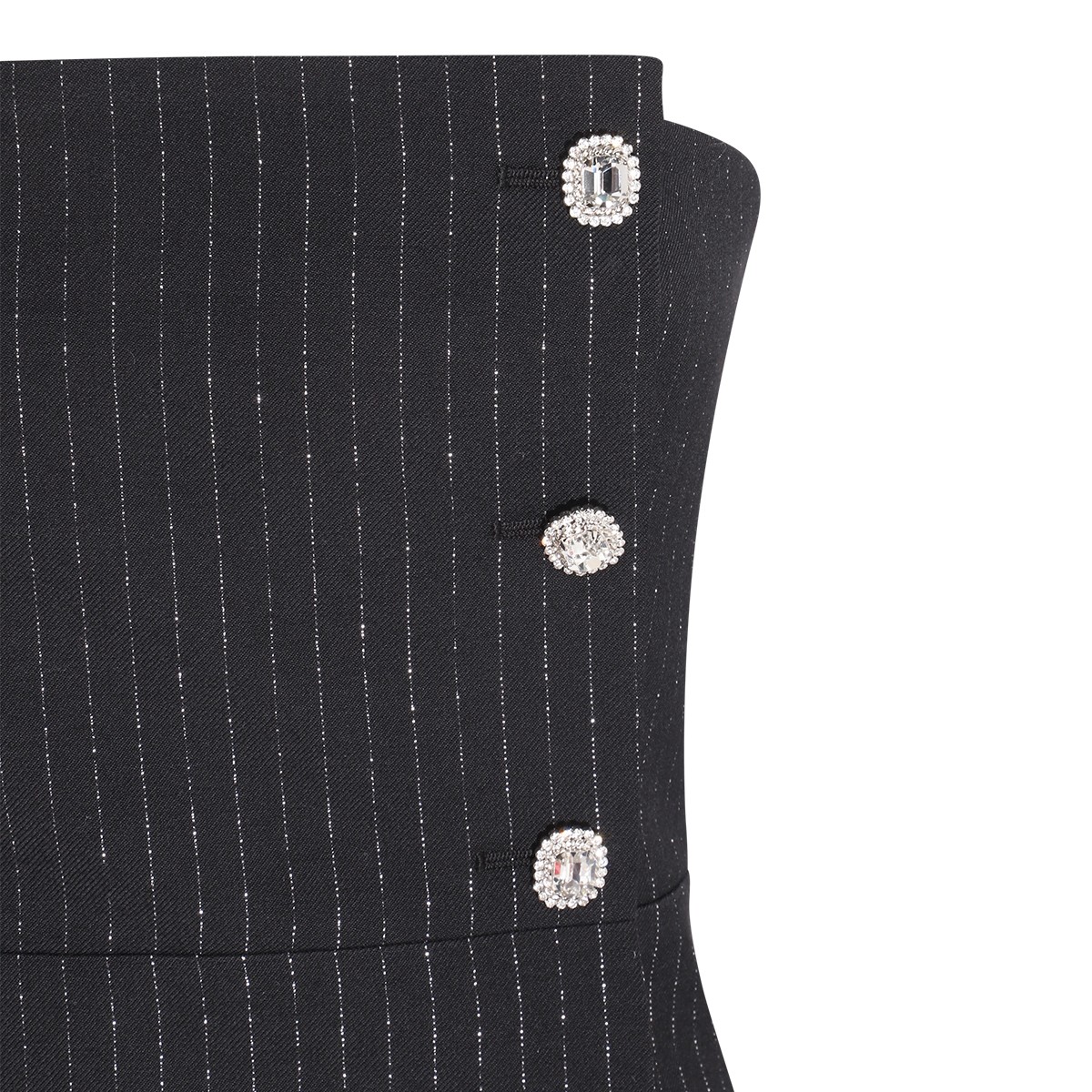 BLACK AND SILVER-TONE WOOL BLEND DRESS BLACK AND SILVER-TONE WOOL BLEND DRESS