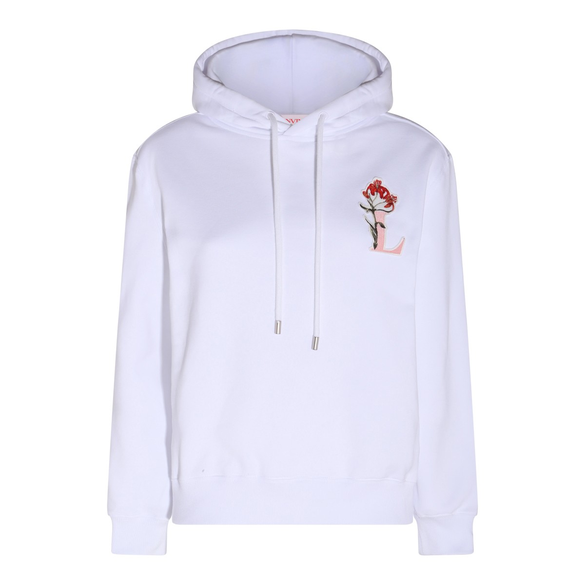 WHITE COTTON SWEATSHIRT