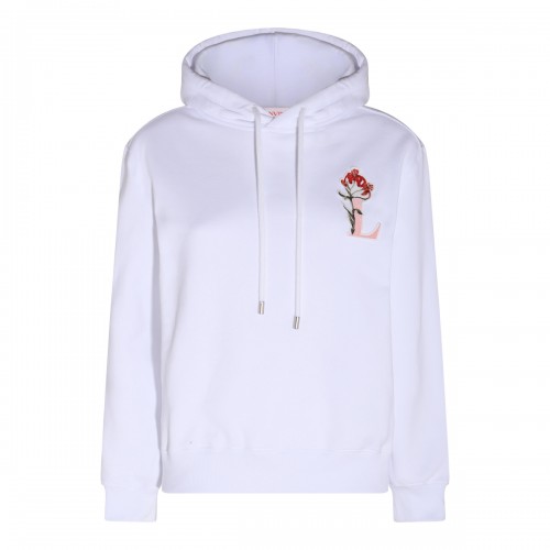 WHITE COTTON SWEATSHIRT