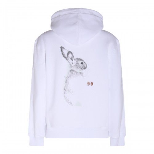 WHITE COTTON SWEATSHIRT