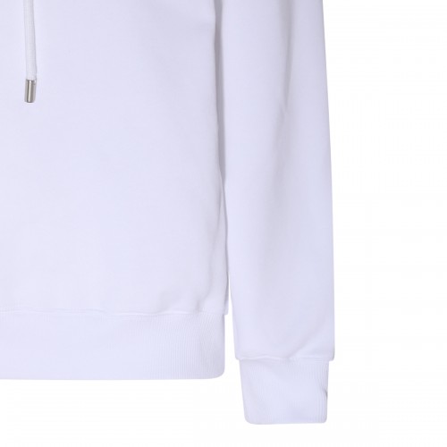 WHITE COTTON SWEATSHIRT