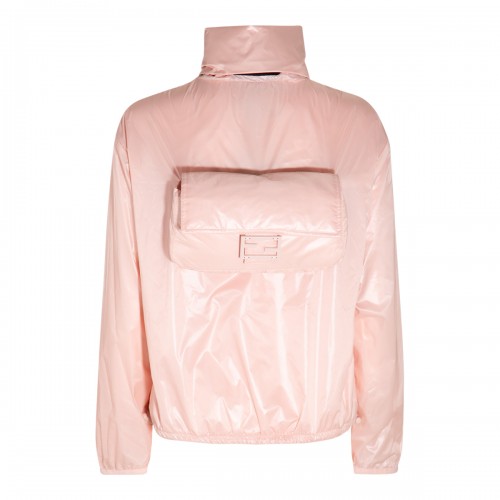 PINK VYNIL BAGUETTE CASUAL JACKET