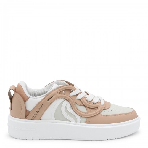 NEW BLUSH FAUX LEATHER S-WAVE 1 CONSTRAST SNEAKERS 