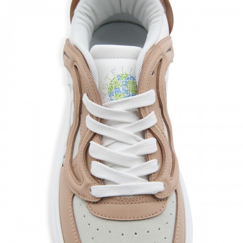 NEW BLUSH FAUX LEATHER S-WAVE 1 CONSTRAST SNEAKERS 