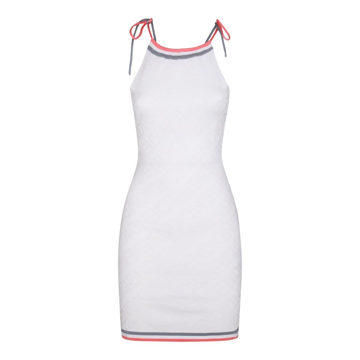 WHITE VISCOSE BLEND TANK TOP DRESS