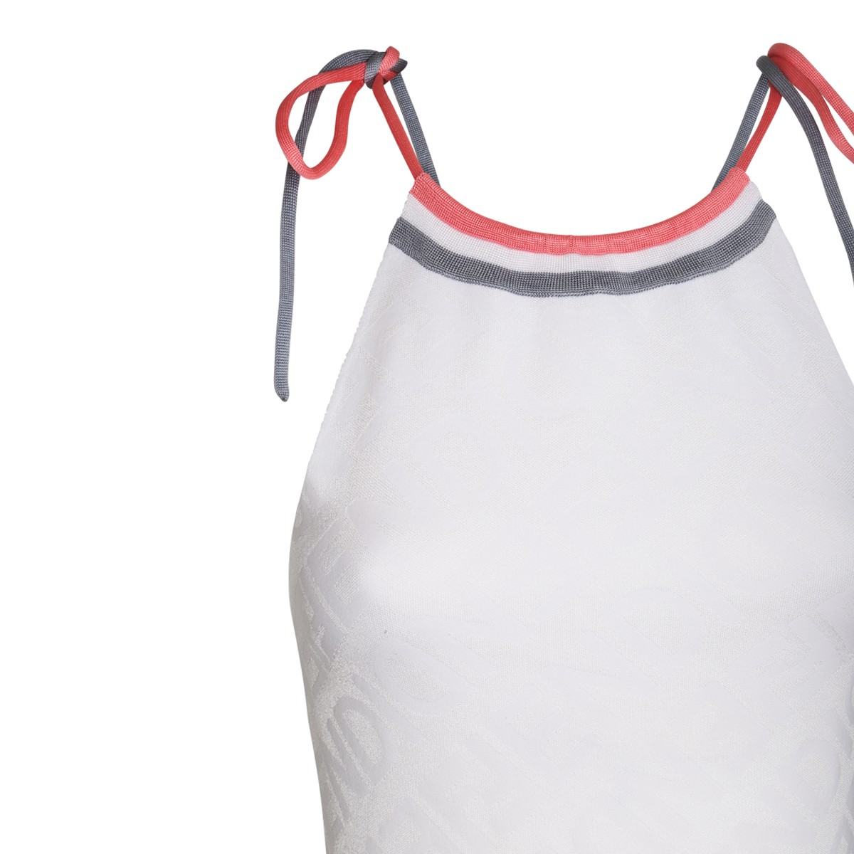 WHITE VISCOSE BLEND TANK TOP DRESS WHITE VISCOSE BLEND TANK TOP DRESS