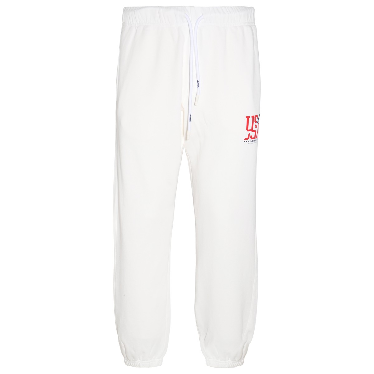 WHITE COTTON TRACK PANTS