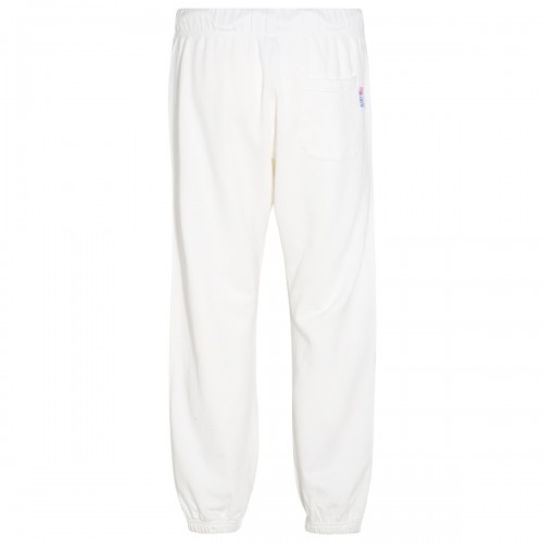 WHITE COTTON TRACK PANTS