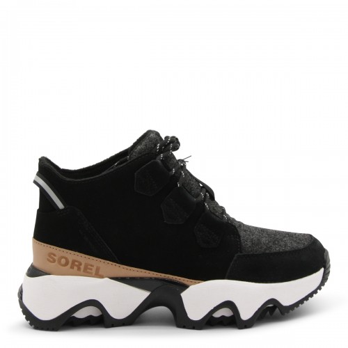 BLACK AND SEA SALT LEATHER KINETIC IMPACT C-WP SNEAKERS