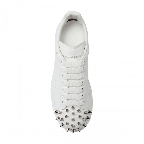 WHITE LEATHER OVERSIZED SNEAKERS