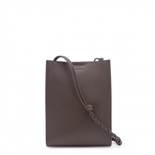 BROWN LEATHER TANGLE SHOULDER BAG