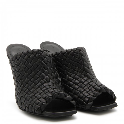 BLACK LEATHER KNOT MULES... 2