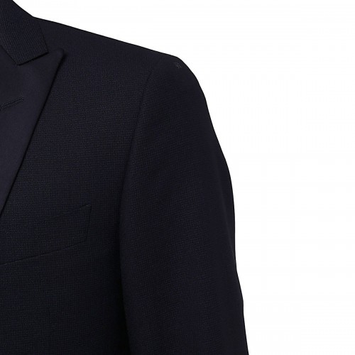 BLUE WOOL TWO-PIECE SUIT