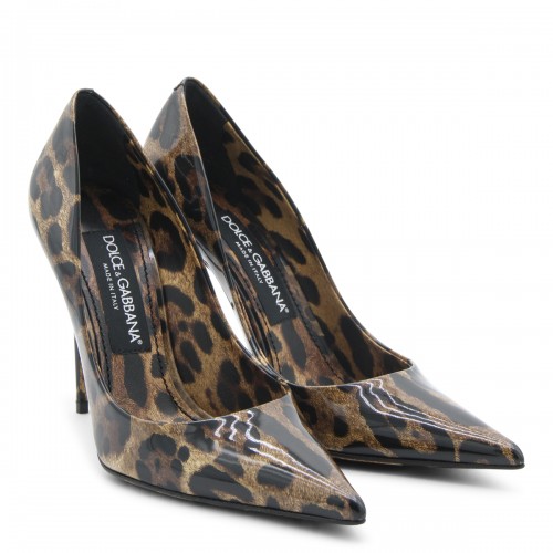 LEO PRINT LEATHER LOLLO PUMPS 