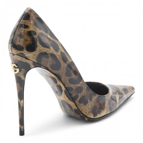 LEO PRINT LEATHER LOLLO PUMPS 