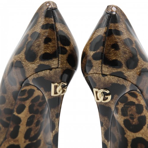 LEO PRINT LEATHER LOLLO PUMPS 