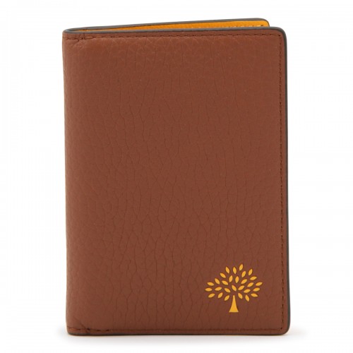 CHESTNUT BROWN LEATHER CARDHOLDER