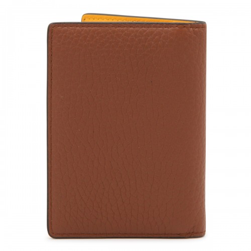 CHESTNUT BROWN LEATHER CARDHOLDER