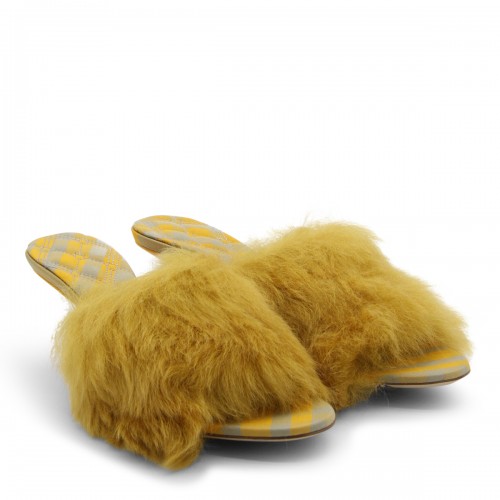 MANILLA SHEARLING MINNIE MULES