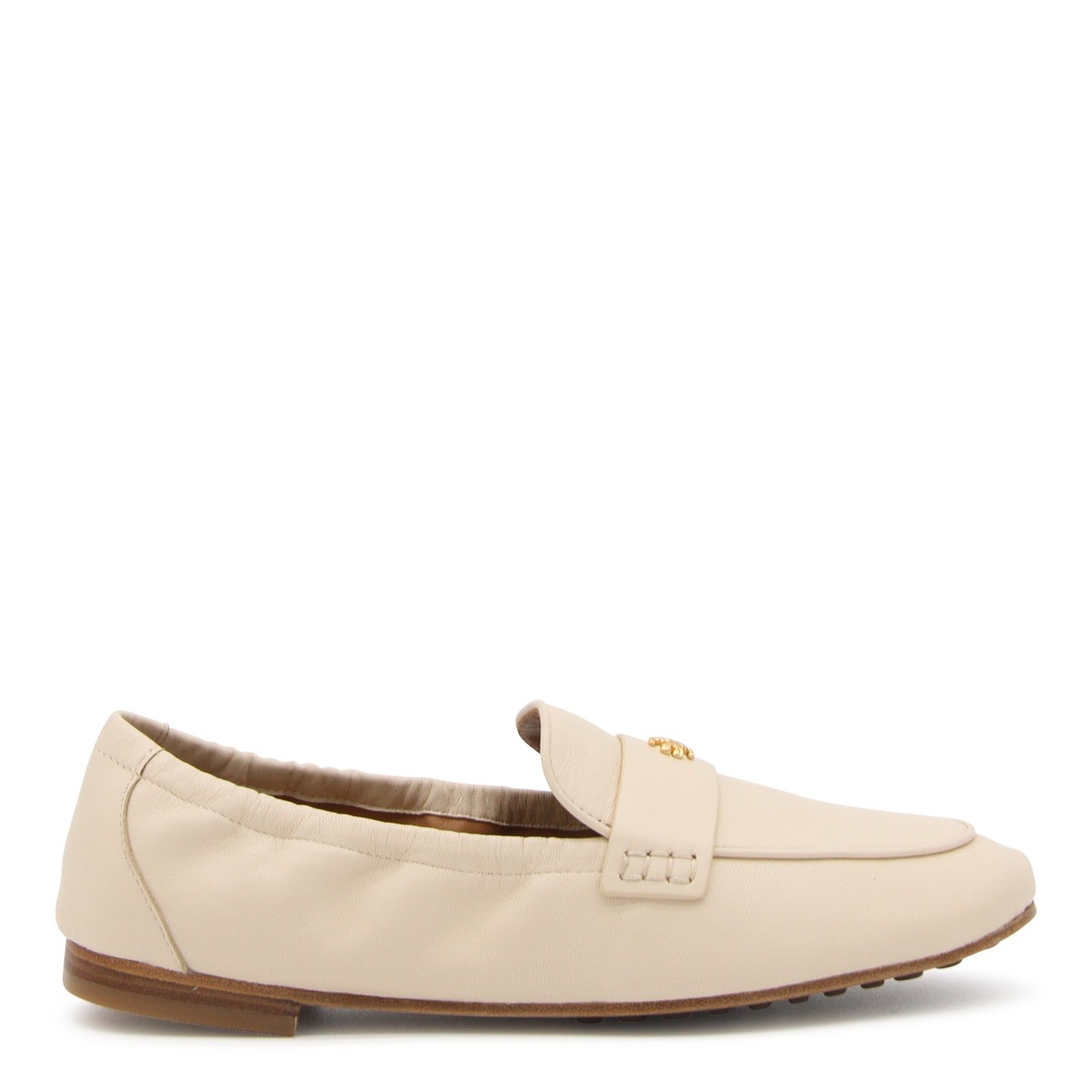 CREAM LEATHER LOAFERS