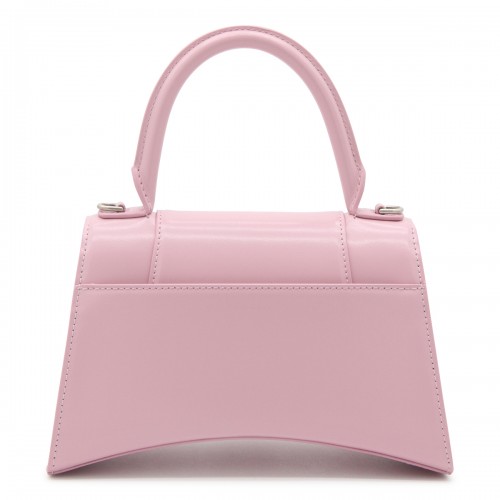 POWDER PINK LEATHER HOURGLASS BAG