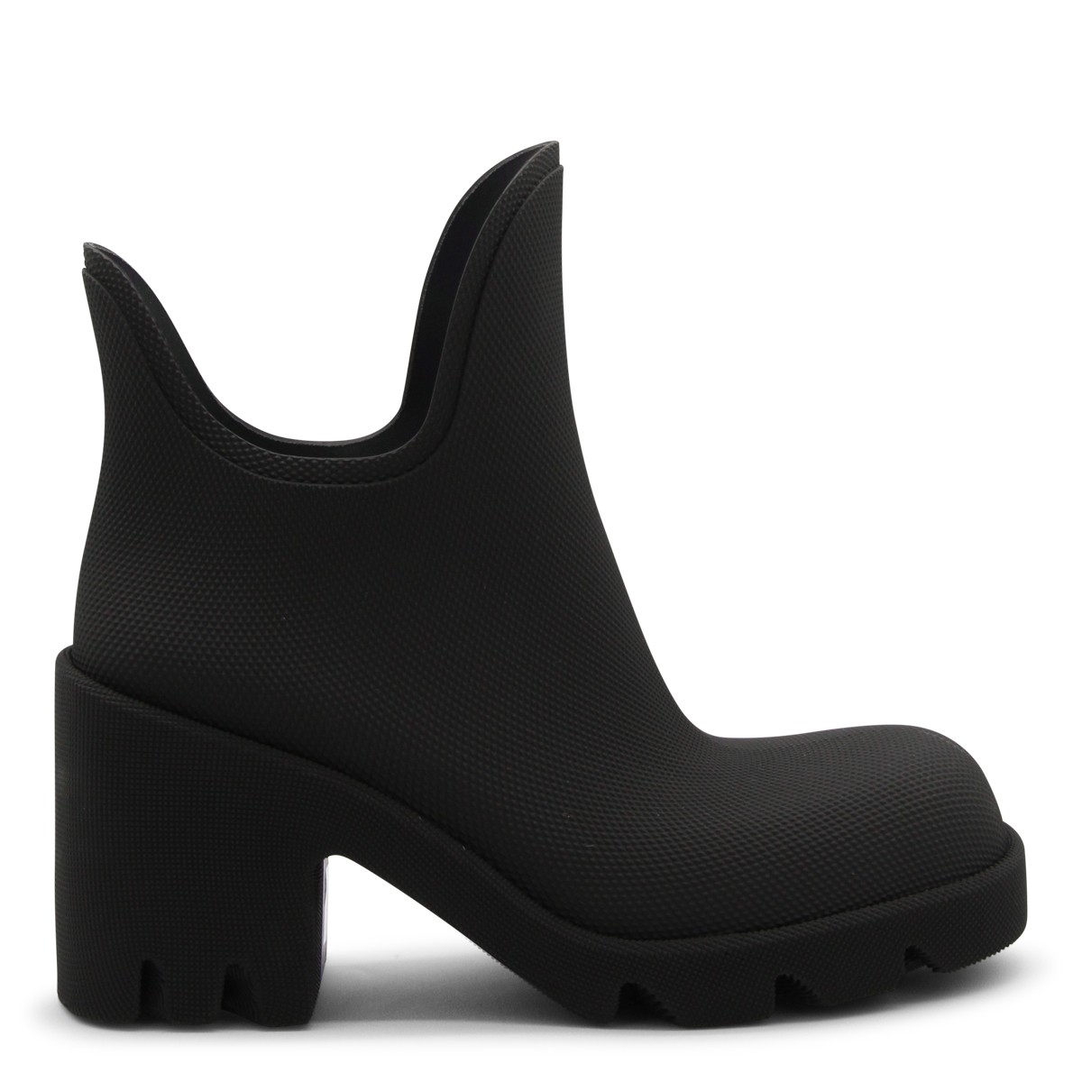 BLACK RUBBER MARSH HEEL BOOTS 