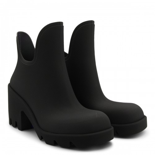 BLACK RUBBER MARSH HEEL BOOTS 