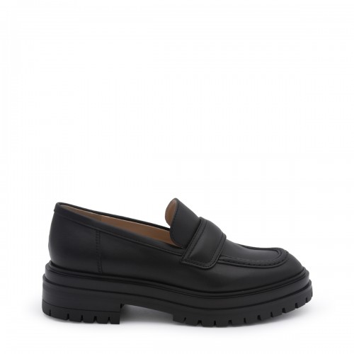 BLACK ARGO LEATHER LOAFERS