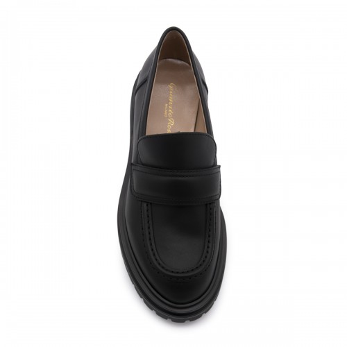 BLACK ARGO LEATHER LOAFERS