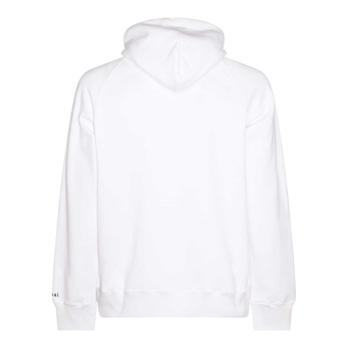 WHITE AND BLACK COTTON SWEATSHIRT WHITE AND BLACK COTTON SWEATSHIRT