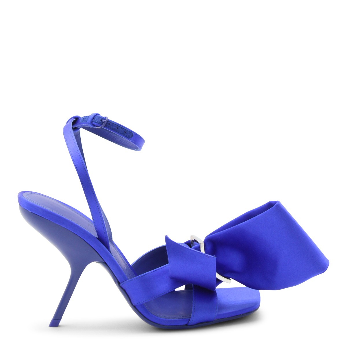 ELECTRIC BLUE SATIN HELENA SANDALS