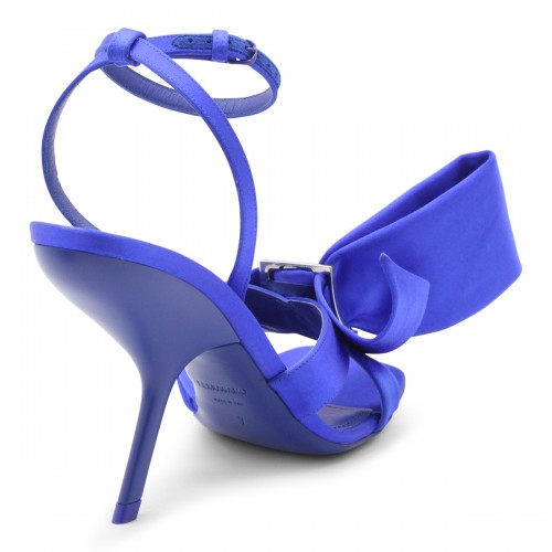 ELECTRIC BLUE SATIN HELENA SANDALS