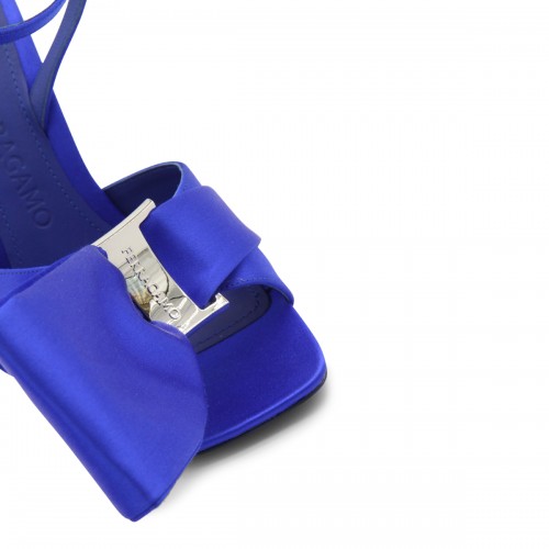 ELECTRIC BLUE SATIN HELENA SANDALS