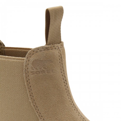 BEIGE LEATHER CHELSEA BOOTS 