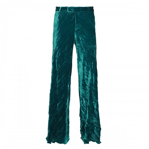 GREEN FROISS VELVET PANTS