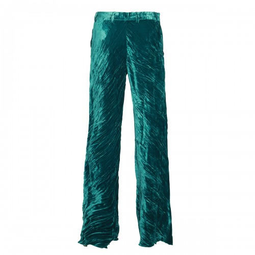 GREEN FROISS VELVET PANTS