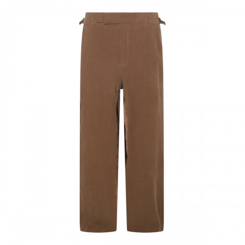 BROWN LINEN BERTRAM PANTS