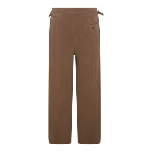 BROWN LINEN BERTRAM PANTS  2