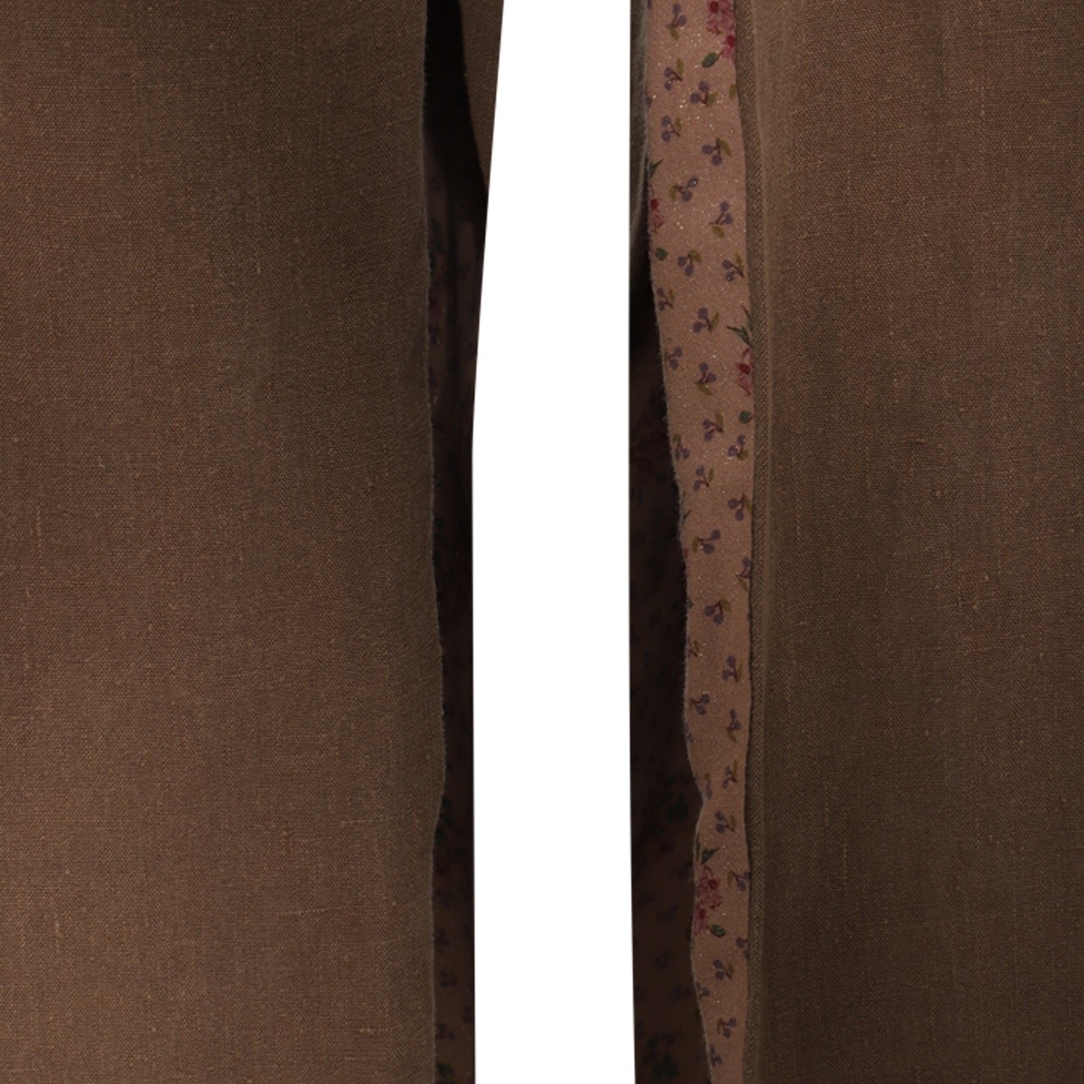BROWN LINEN BERTRAM PANTS  BROWN LINEN BERTRAM PANTS
