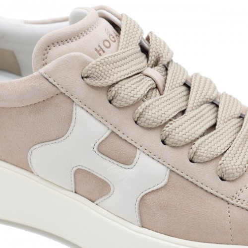 BEIGE LEATHER SNEAKERS