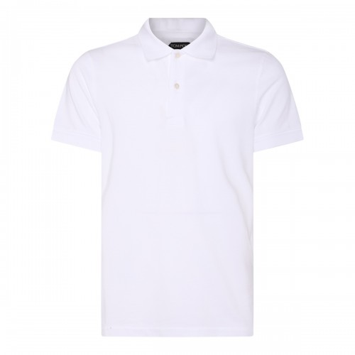 WHITE COTTON POLO SHIRT