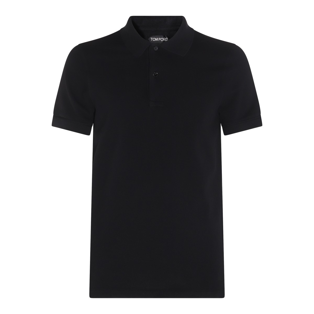 BLACK COTTON POLO SHIRT