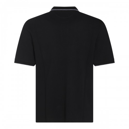 BLACK COTTON POLO SHIRT