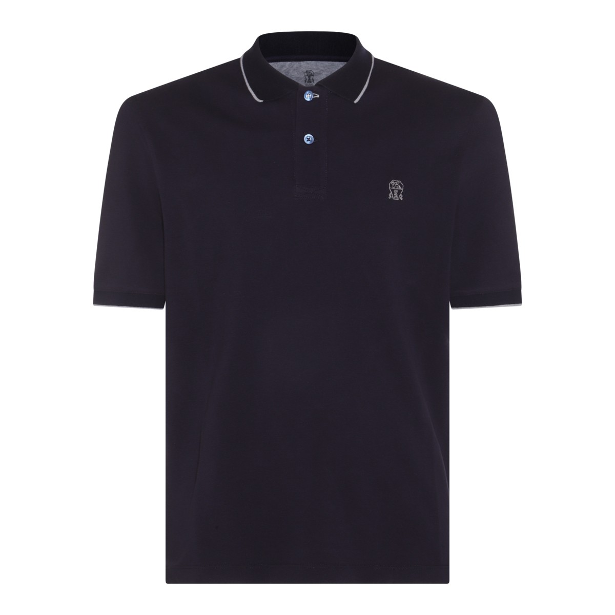 BLUE COTTON POLO SHIRT