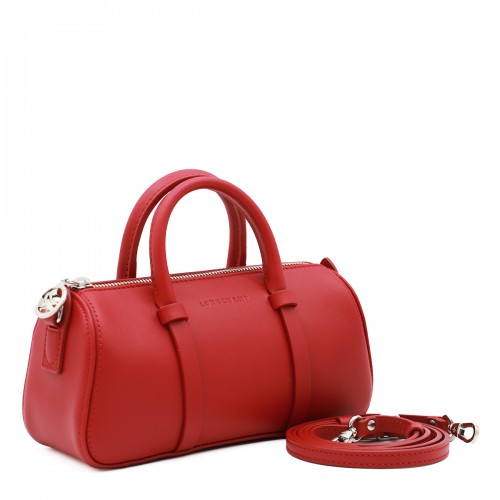 RED LEATHER S DAYLONG TOP HANDLE BAG