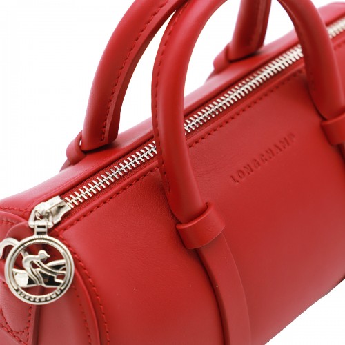 RED LEATHER S DAYLONG TOP HANDLE BAG