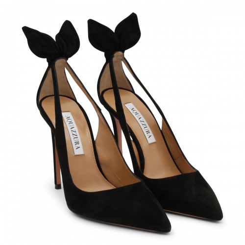 BLACK SUEDE PUMPS