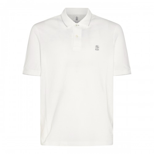 WHITE COTTON POLO SHIRT