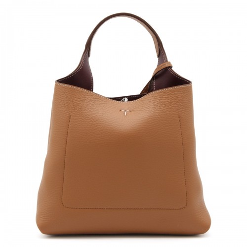 BROWN LEATHER TOTE BAG