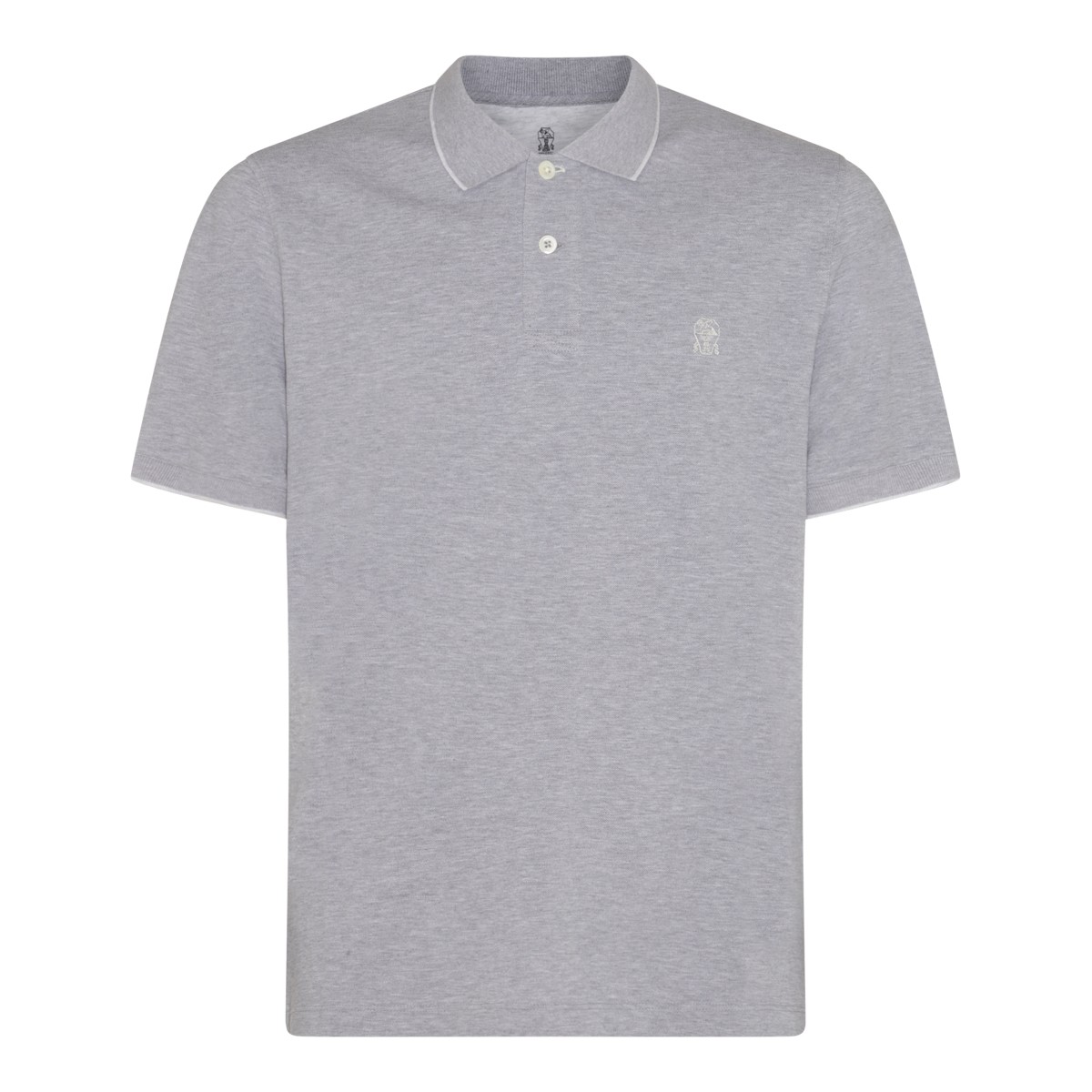 GREY COTTON POLO SHIRT